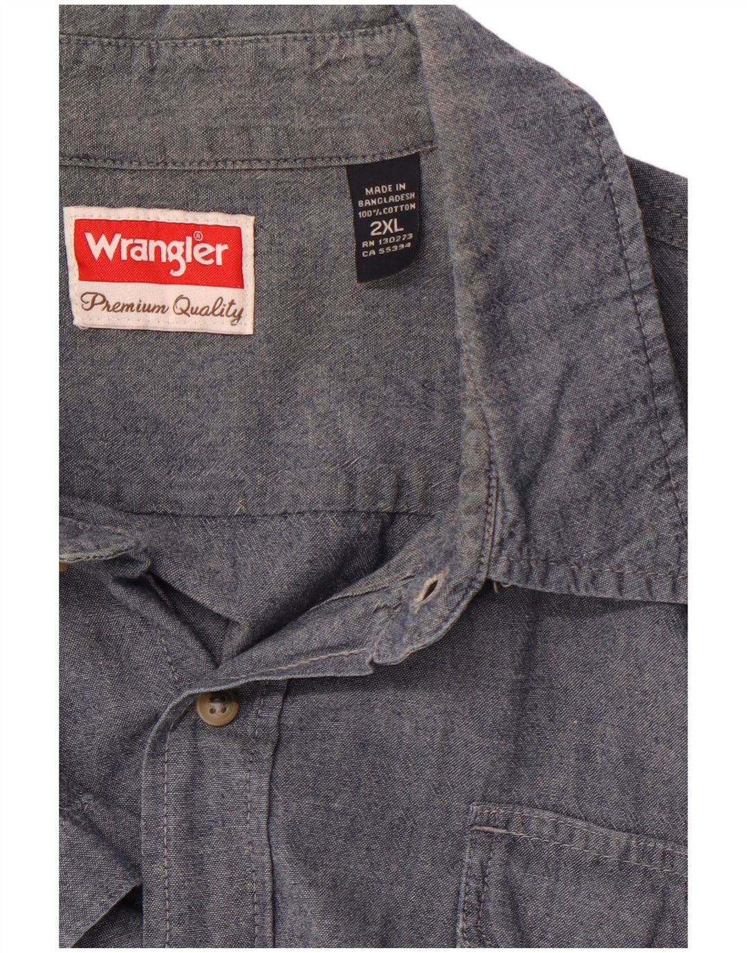 WRANGLER Muška majica kratkih rukava 2XL plavi pamuk
