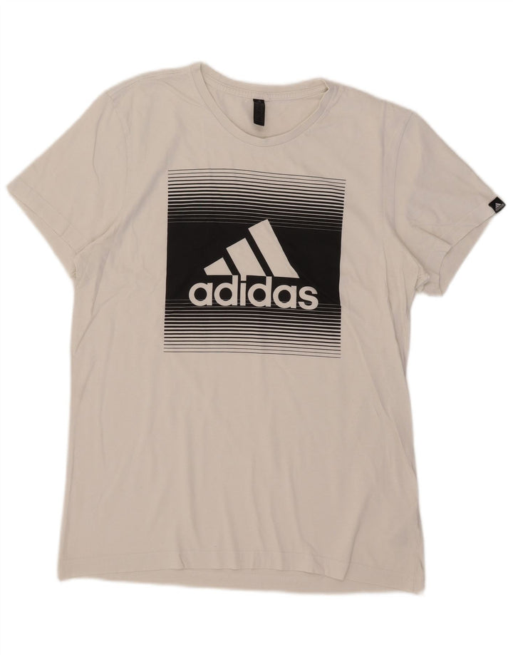Adidas muška majica kratkih rukava s grafičkim motivima, srednji bijeli pamuk