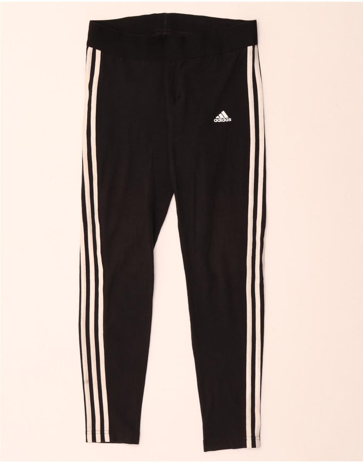 Ženske tajice ADIDAS UK 12/14 Srednje crni pamuk