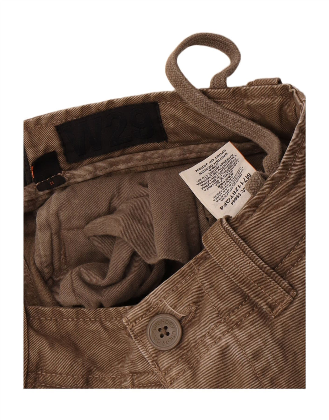 Superdry muške kargo kratke hlače W29, mali smeđi pamuk