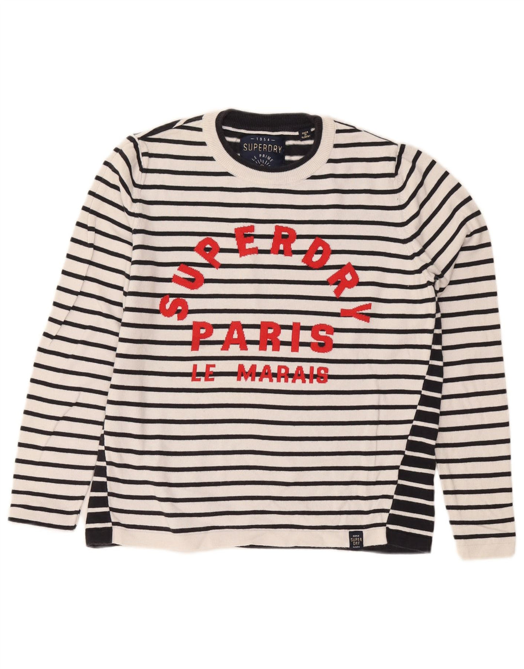 Superdry ženski pulover s okruglim izrezom UK 10 Mali bijeli