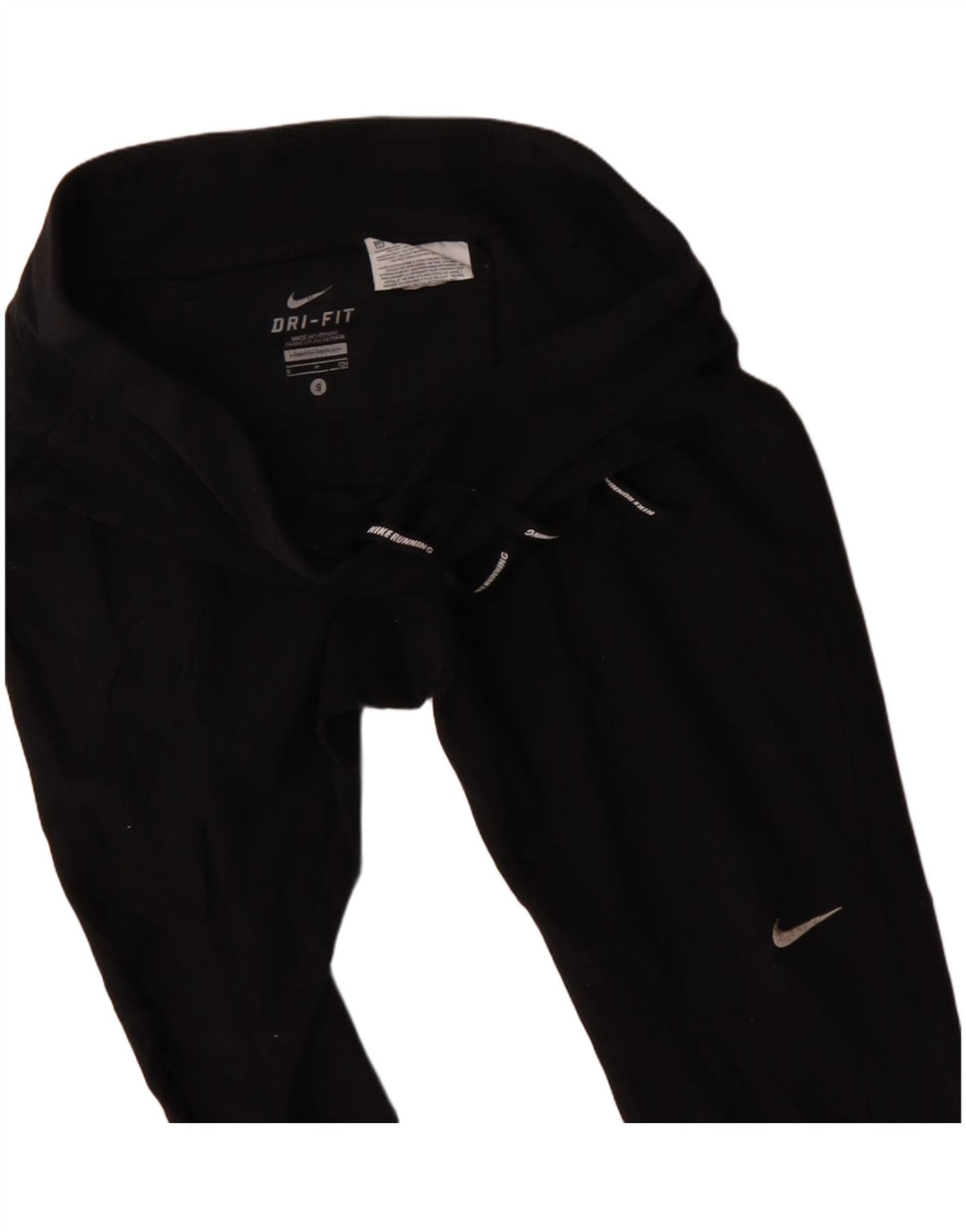 Nike Ženske Dri Fit Trenirke Hlače UK 10 Male crne poliesterske