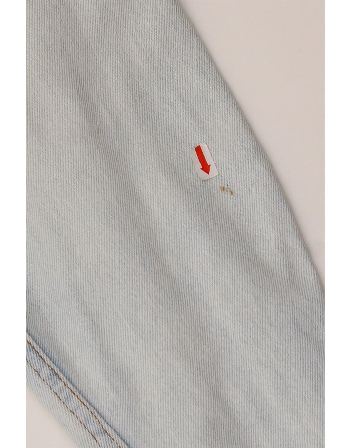 RIFLE Ženska crop prevelika traper jakna UK 10 Small Blue Cotton