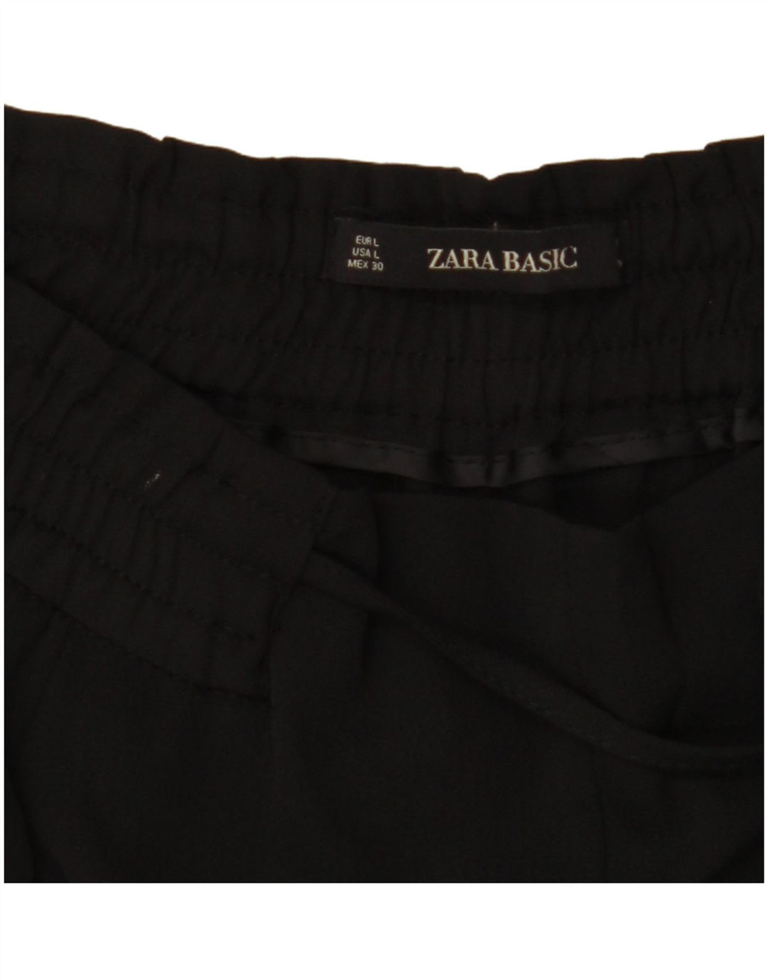 ZARA Ženske skraćene sužene hlače visokog struka UK 16 Large W34 L27 Crne
