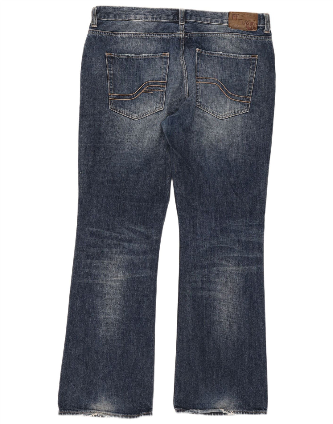 Fat Face muške traperice Bootcut W36 L32 tamnoplavi pamuk