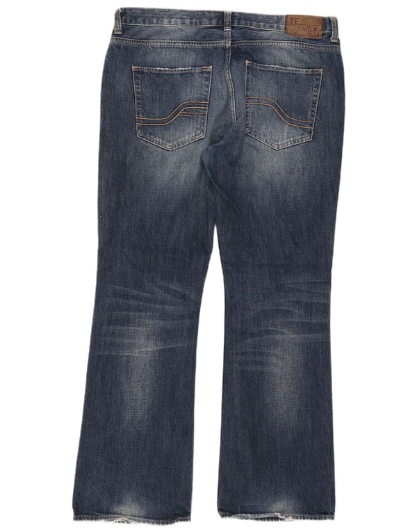 Fat Face muške traperice Bootcut W36 L32 tamnoplavi pamuk