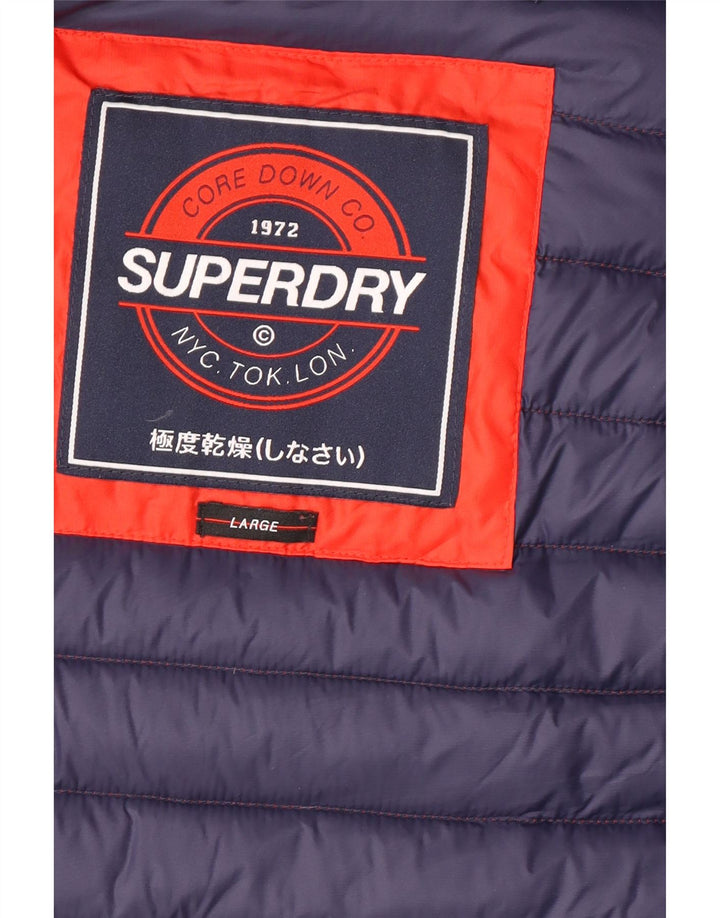 Superdry muška podstavljena jakna s kapuljačom UK 40 veliki crveni poliester