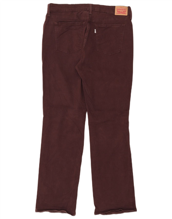 LEVI'S Ženske 505 ravne traperice W32 L32 Kestenjasti pamuk