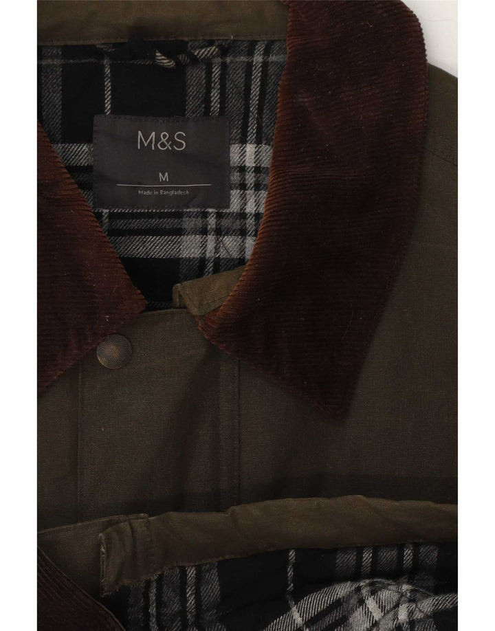 Marks & Spencer muška jakna od voštanog pamuka UK 38 srednje kaki boje