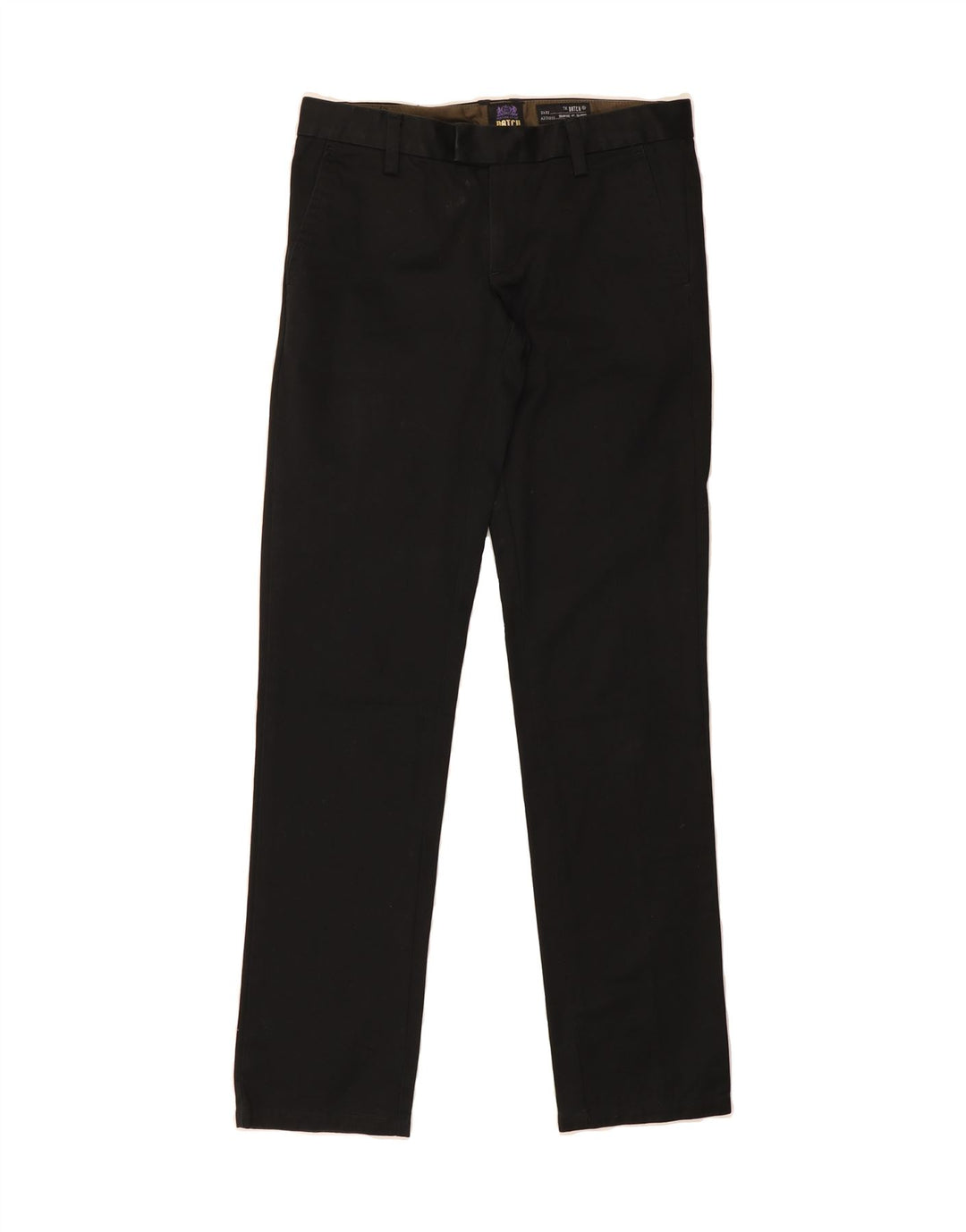 DATCH Mens Straight Chino Trousers W30 L33 Black Cotton Vintage Datch and Second-Hand Datch from Messina Hembry 