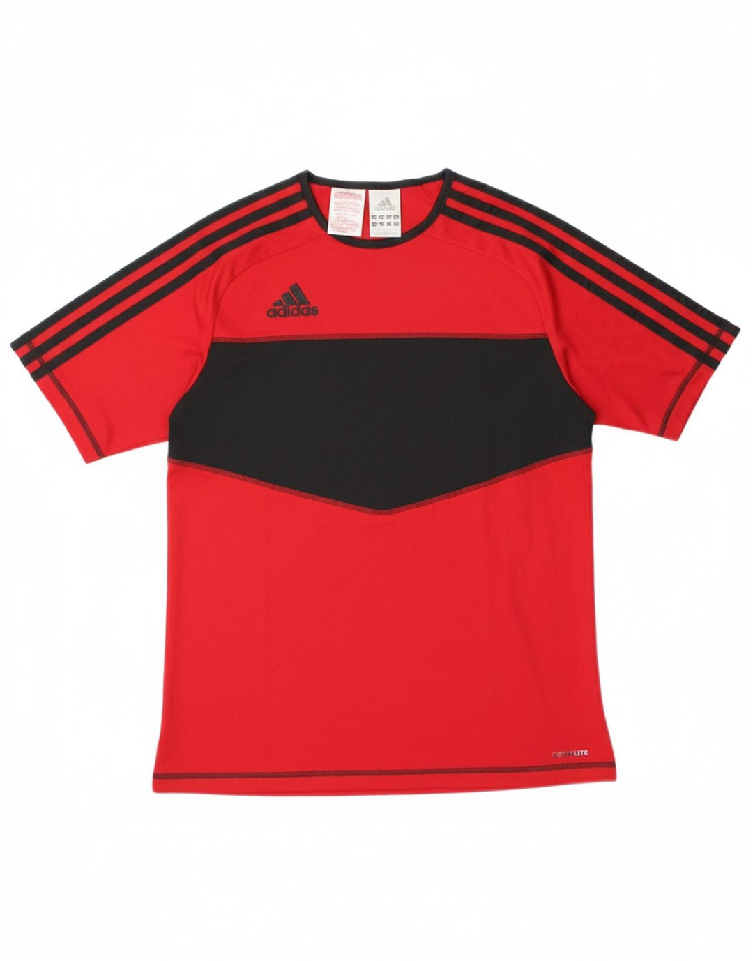 ADIDAS Mens Climalite T-Shirt Top XS Red Colourblock Polyester