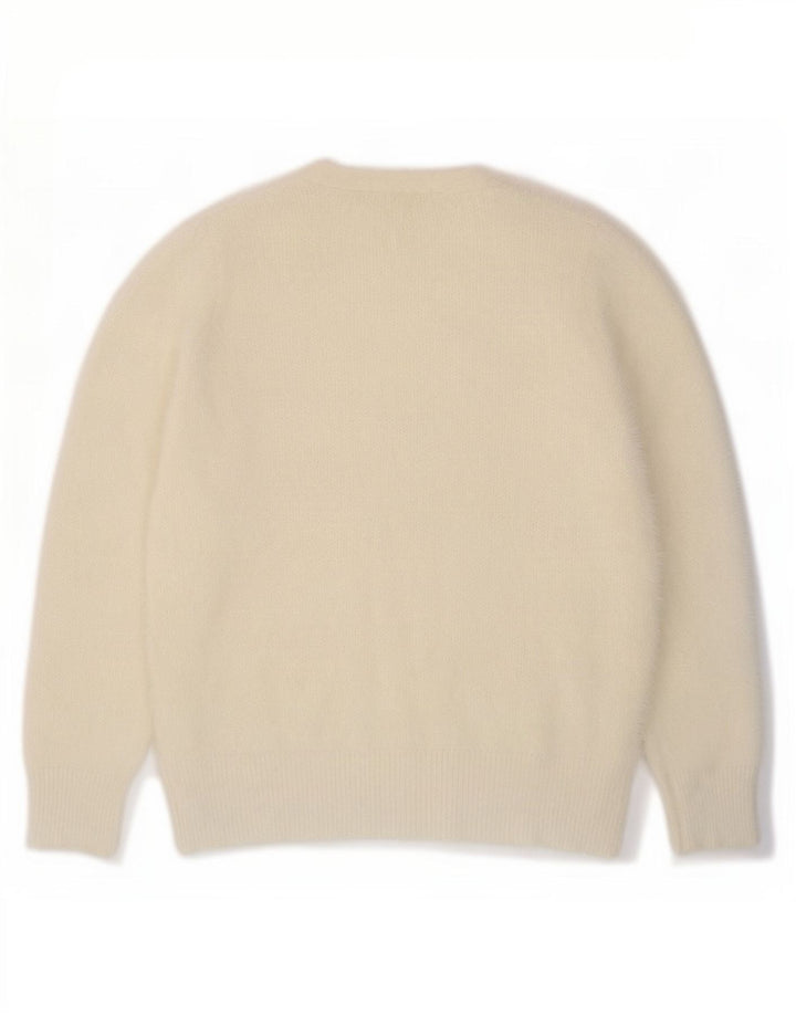 Marks & Spencer ženski džemper s V-izrezom UK 16 Large Off White