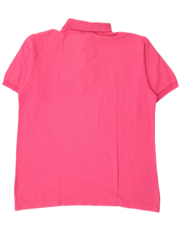 Fruit Of The Loom Mens Polo Shirt Large Pink Cotton