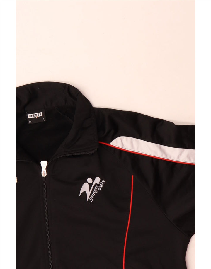 ERREA muška trenirka s grafičkim motivima, velika jakna od poliestera crne boje