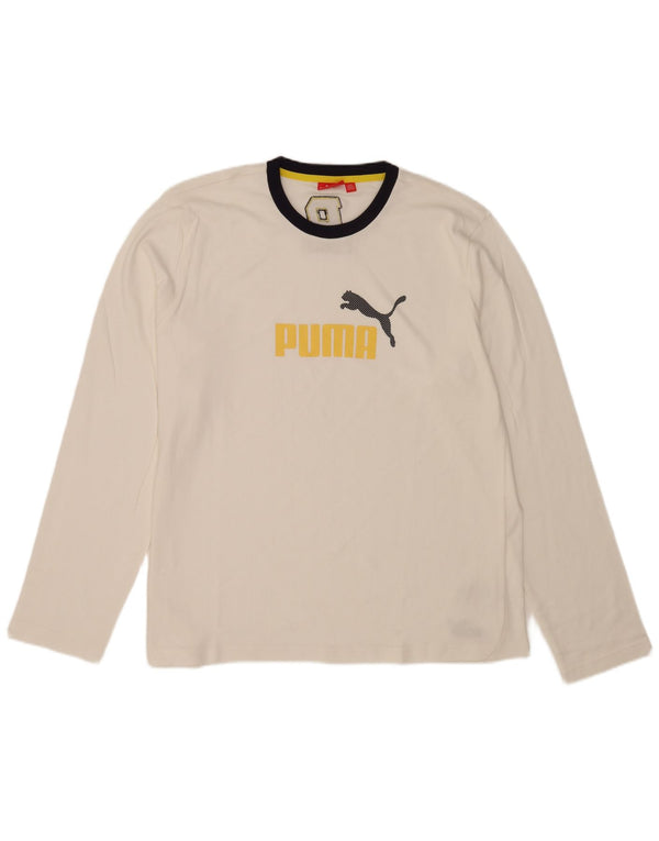 Puma muška grafička majica dugih rukava XL bijeli pamuk