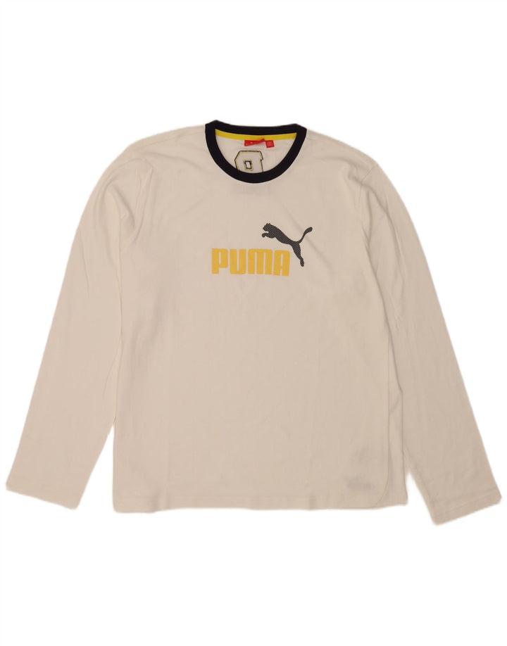 Puma muška grafička majica dugih rukava XL bijeli pamuk