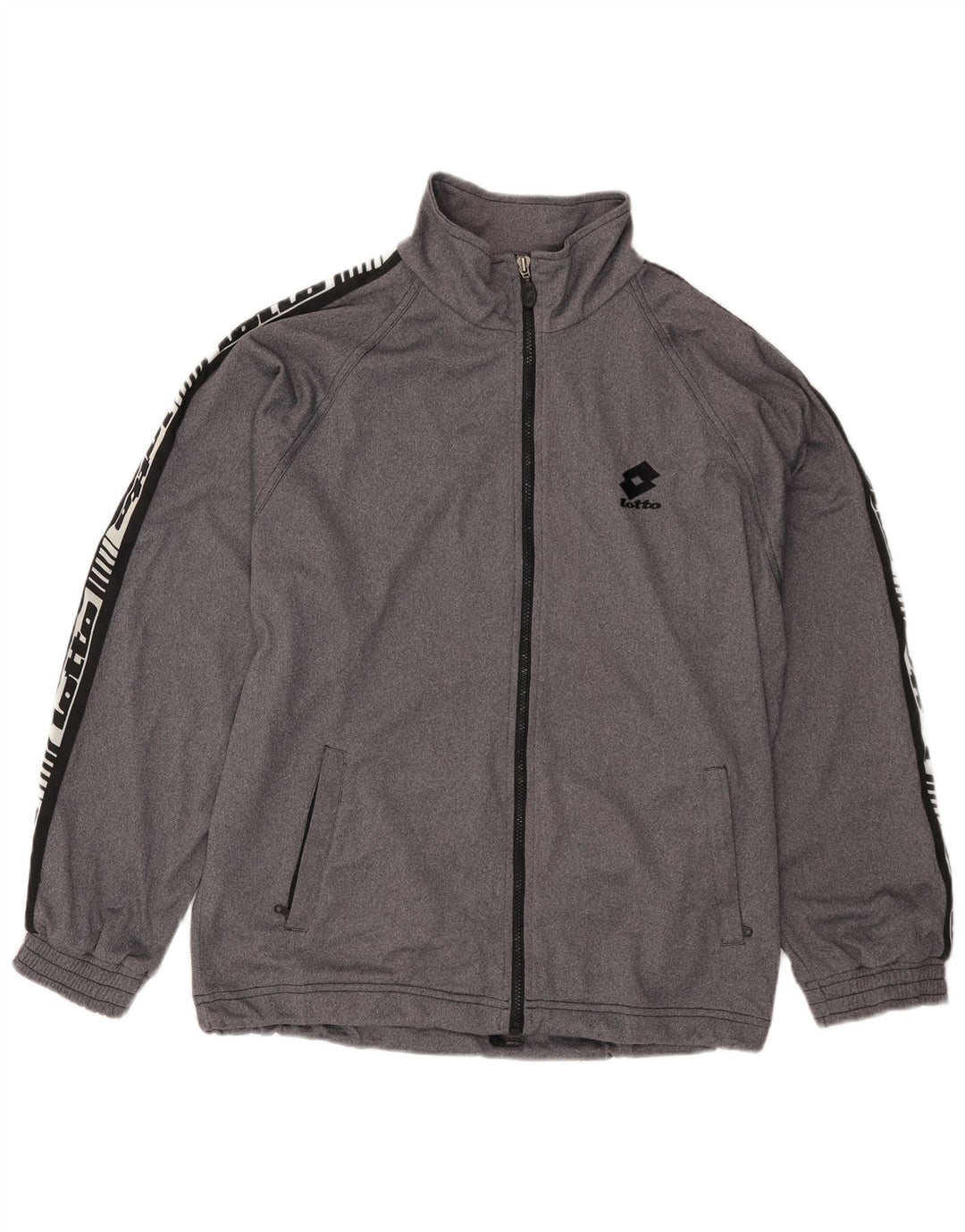 Lotto muška trenirka s grafičkim motivima, gornja jakna UK 38/40 srednje sive boje