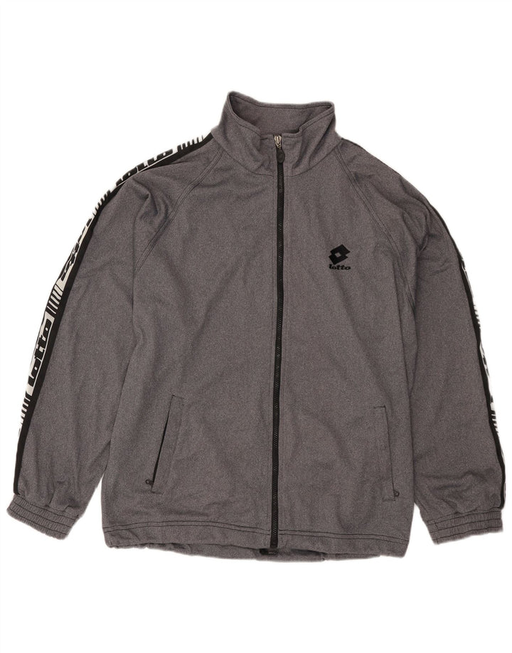 Lotto muška trenirka s grafičkim motivima, gornja jakna UK 38/40 srednje sive boje