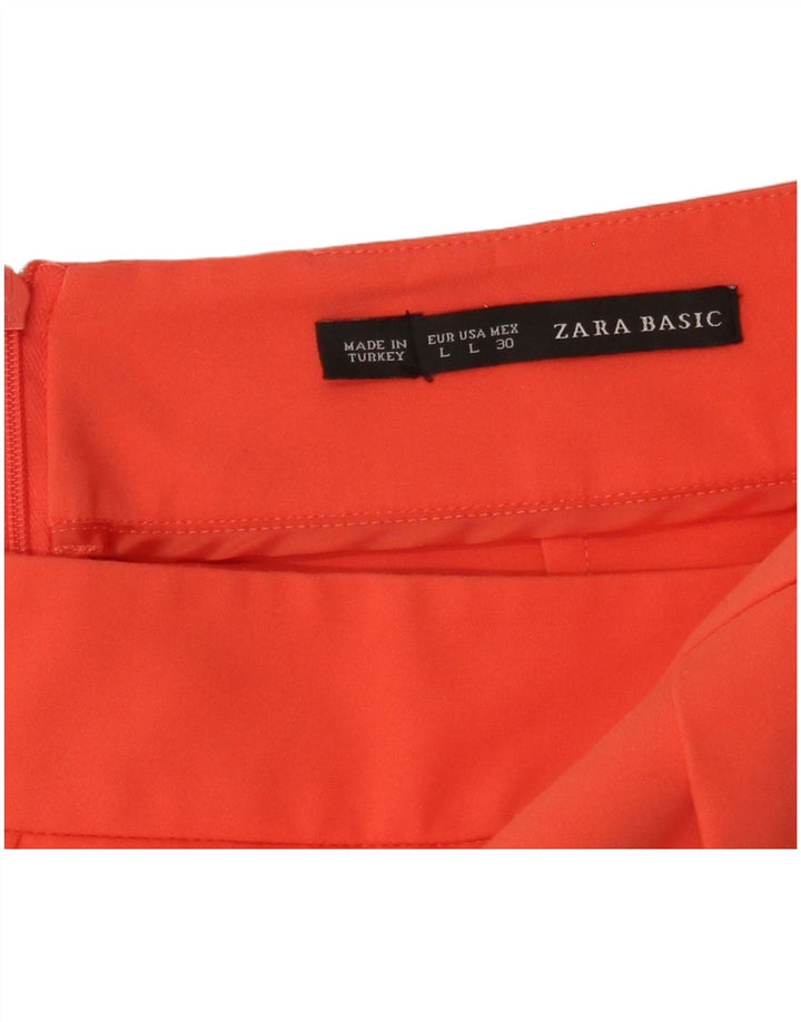 ZARA Womens Mini Skirt Large W30 Orange