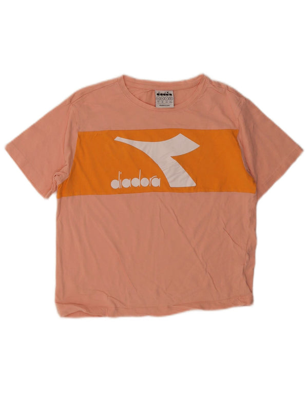 Majica kratkih rukava Diadora Girls Graphic T-Shirt 11-12 Years XL Pink Colourblock
