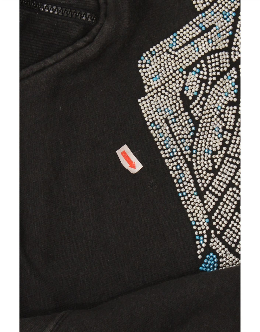 NORTONS Ženska majica s kratkim izrezom s grafičkim zatvaračem UK 14 srednje crna