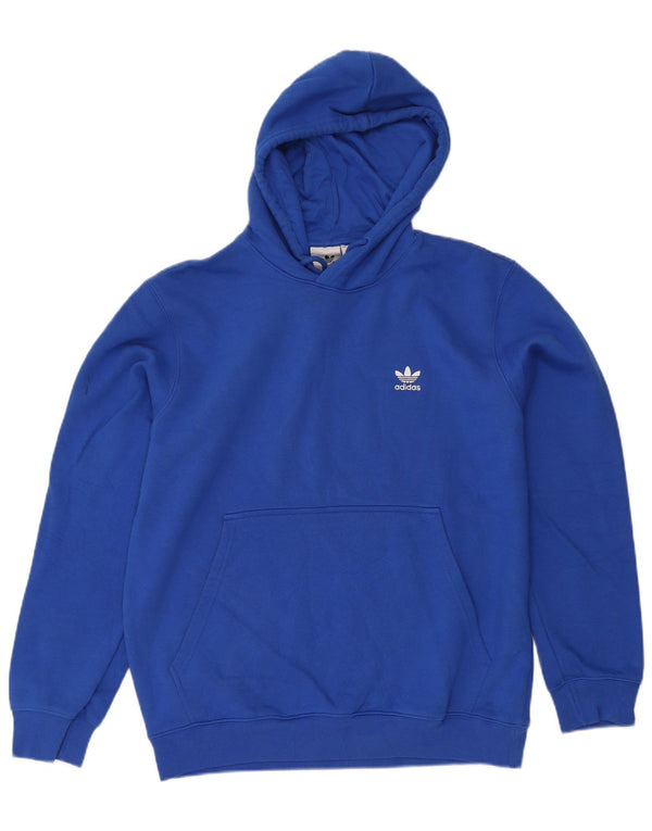 Adidas muška majica s kapuljačom, veliki plavi pamuk
