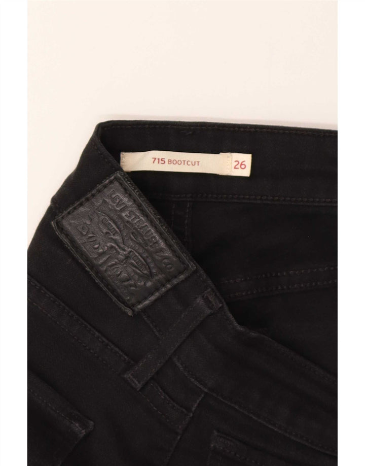 Levi's ženske 715 Bootcut traperice W26 L30 crne