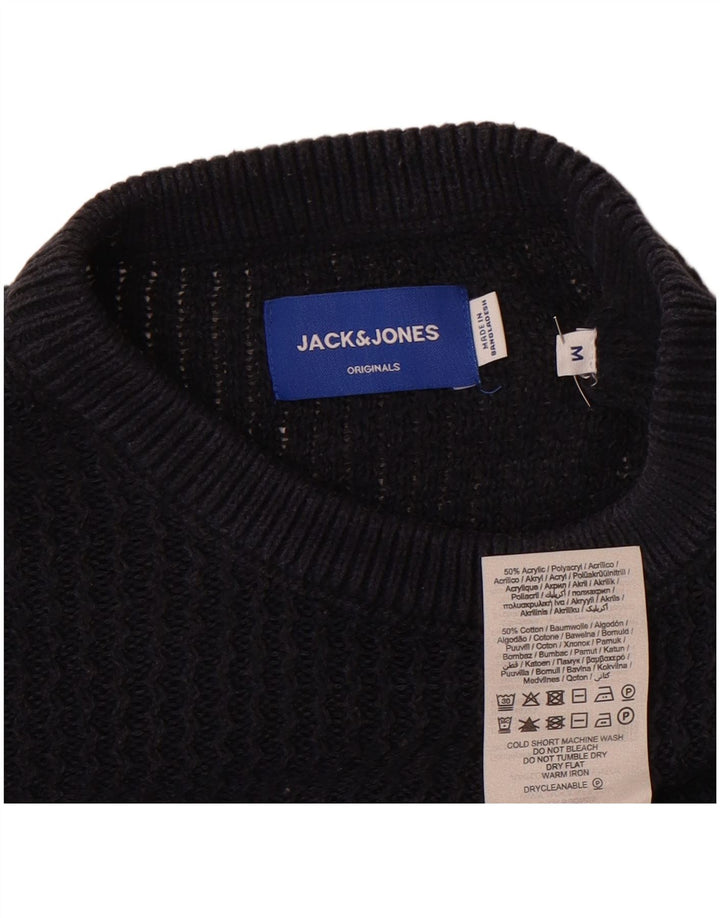 Jack & Jones muški džemper s okruglim izrezom srednje tamnoplave akrilne boje