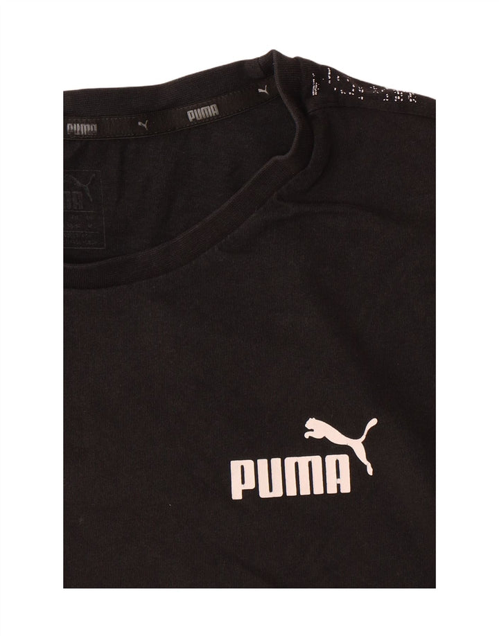 PUMA Mens T-Shirt Top Medium Black Cotton Vintage Puma and Second-Hand Puma from Messina Hembry 