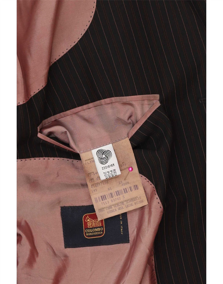 Hugo Boss muška jakna sa 3 gumba IT 52 XL crna vunena klasična prugasta jakna