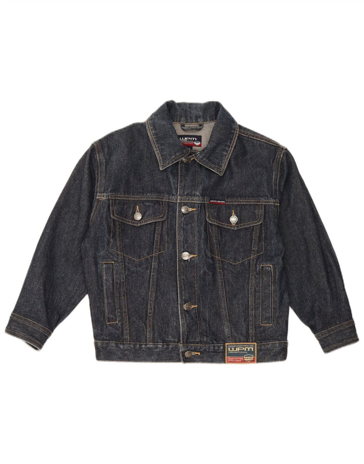 WPM ženska traper jakna s 3/4 rukavima UK 10 Mala tamnoplava pamuk