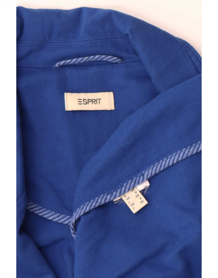 Esprit ženska prevelika jakna s jednim gumbom UK 8 Small Blue