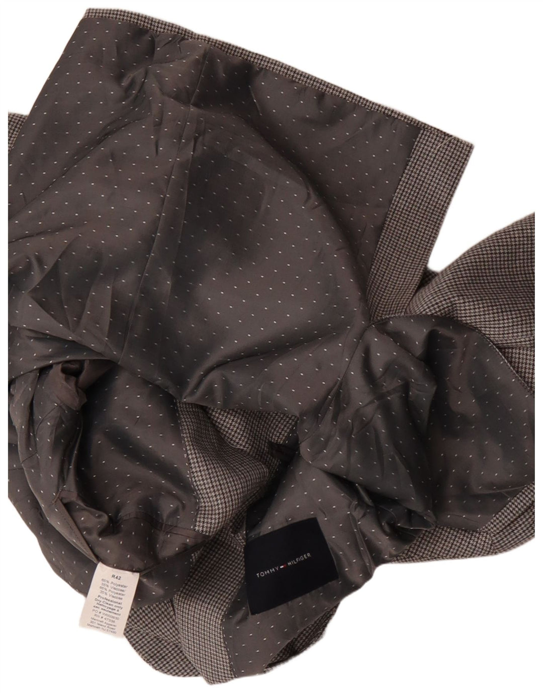 Tommy Hilfiger muška jakna sa 2 gumba US 42 XL sivi karirani poliester