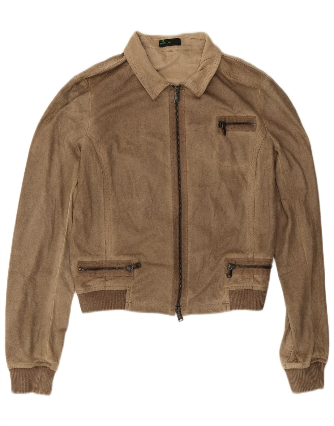 Benetton ženska bomber jakna IT 44 Srednje bež poliester