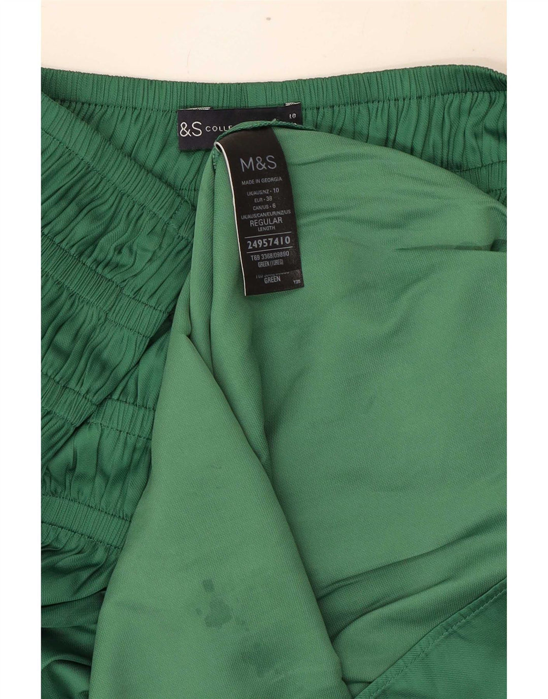 Marks & Spencer ženska maksi suknja UK 10 mala W34 zeleni poliester