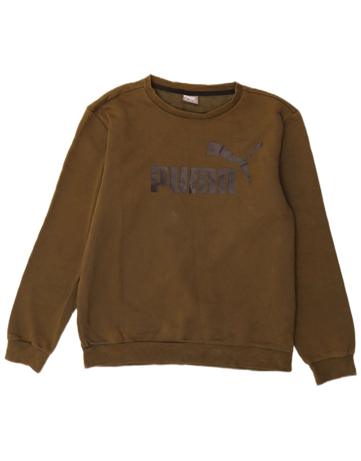 Puma muška majica s grafičkim motivima, srednji kaki pamuk