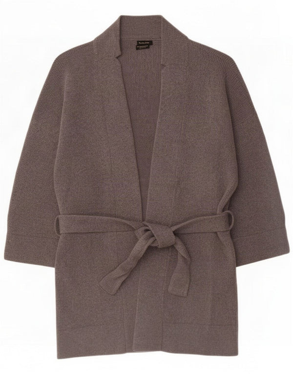 Massimo Dutti ženski dugi kardigan pulover UK 10 Mala siva vunena
