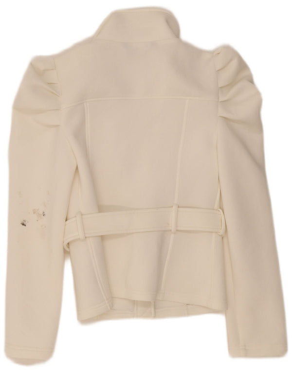 Zara ženska bomber jakna UK 10 Mali bijeli poliester