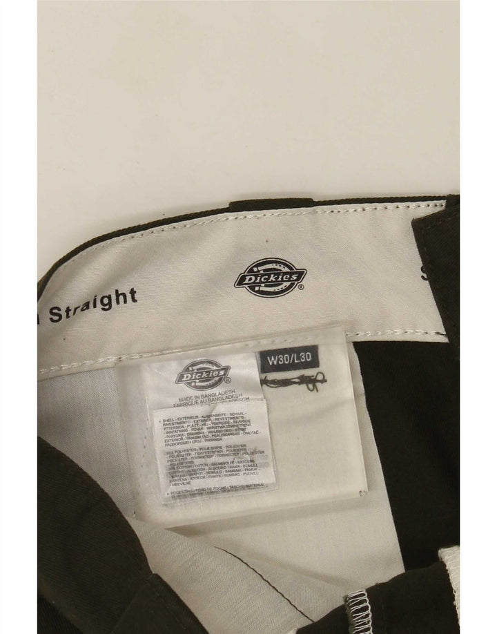 Dickies muške ravne chino hlače W30 L30 zeleni poliester