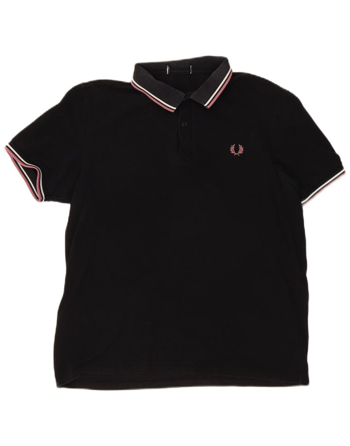 Fred Perry muška polo majica Srednje crni pamuk