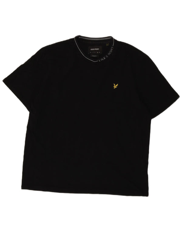 Lyle & Scott muška majica kratkih rukava opuštenog kroja XL crni pamuk