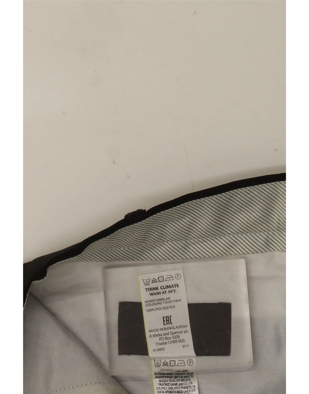 MARKS & SPENCER Muške hlače standardnog kroja W36 L33 crni poliester