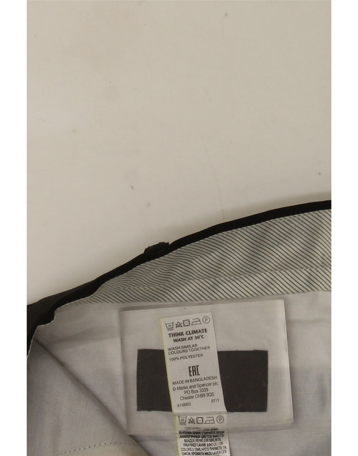 MARKS & SPENCER Muške hlače standardnog kroja W36 L33 crni poliester