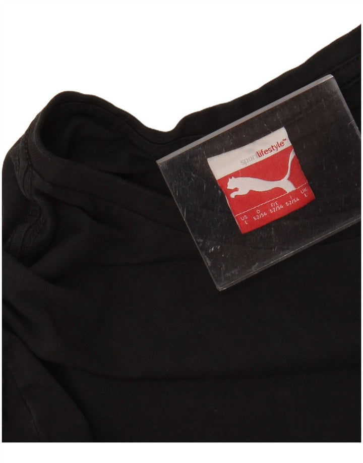 PUMA Muška velika crna majica s grafičkim motivima
