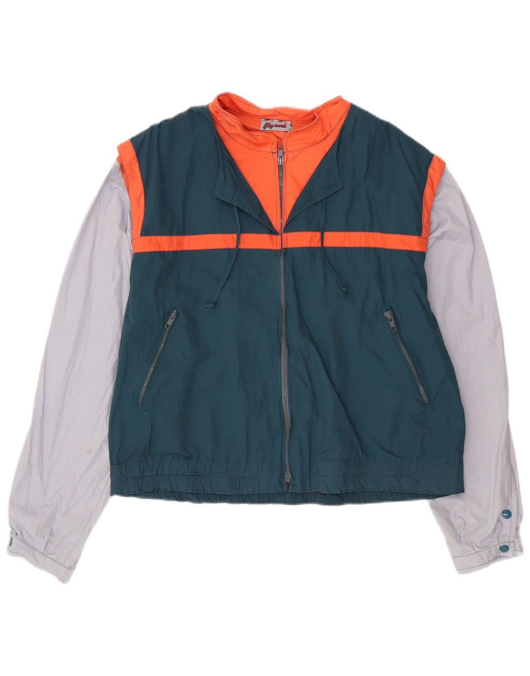 VINTAGE ženska bomber jakna UK 18 XL u bloku zelene boje