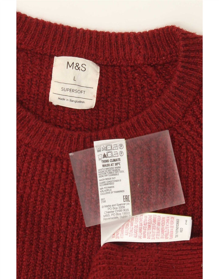 Marks & Spencer muški džemper s okruglim izrezom, veliki crveni pjegavi poliamid