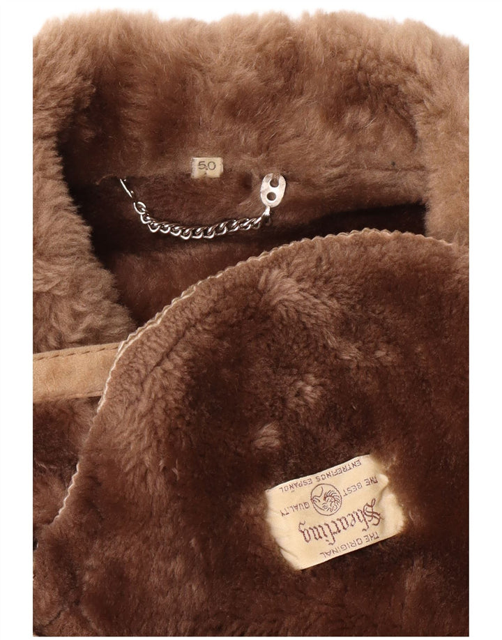 VINTAGE muška jakna s ovčicama IT 50 Large Brown Shearling