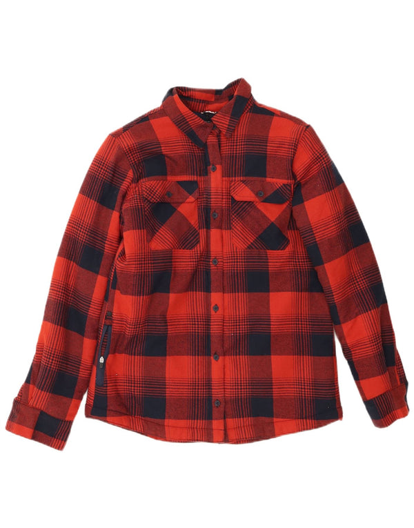 Wrangler ženska Sherpa flanelska košulja uobičajenog kroja UK 6 XS, crveni karirani pamuk