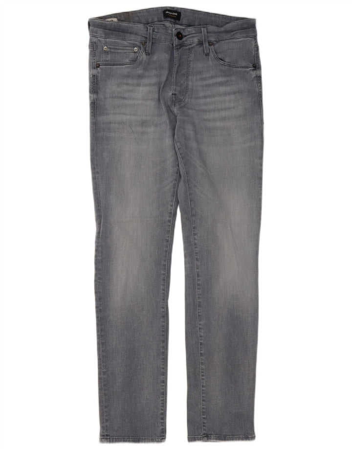 Jack & Jones Muške uske traperice W32 L30 Sivi pamuk