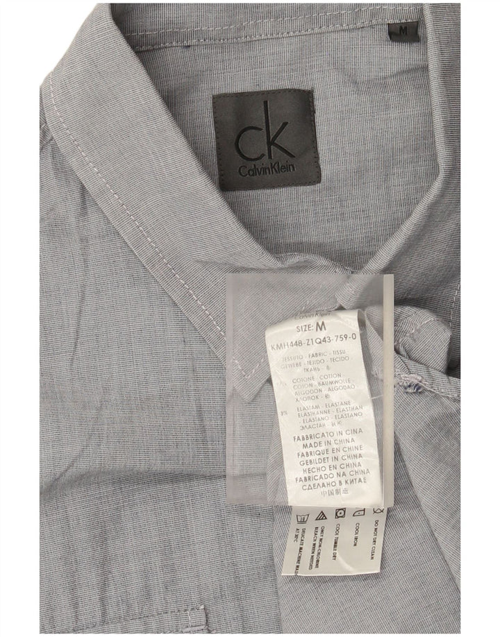 Calvin Klein muška vojna košulja kratkih rukava srednje sivi pamuk